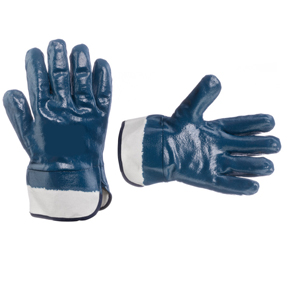 Перчатки МБС с полным нитриловым обливом Синие (Манжет крага)
