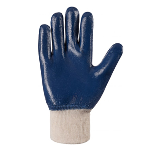 Перчатки МБС с полным нитриловым обливом Синие (Манжет резинка)