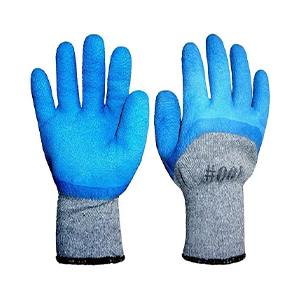 Перчатки утепленные #600 75% облив Серо-синие (П312/С)