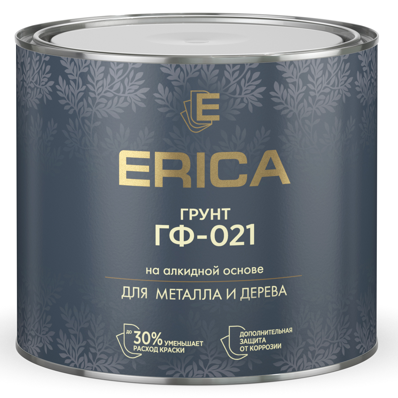 Грунт ГФ-021 ЧЕРНЫЙ 1,8 кг Erica (6)