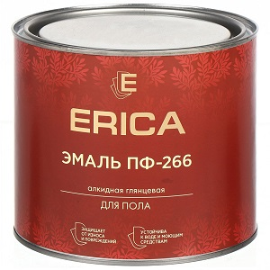 Эмаль ПФ-266 ЖЕЛТО-КОР 1,8 кг ERICA (6)